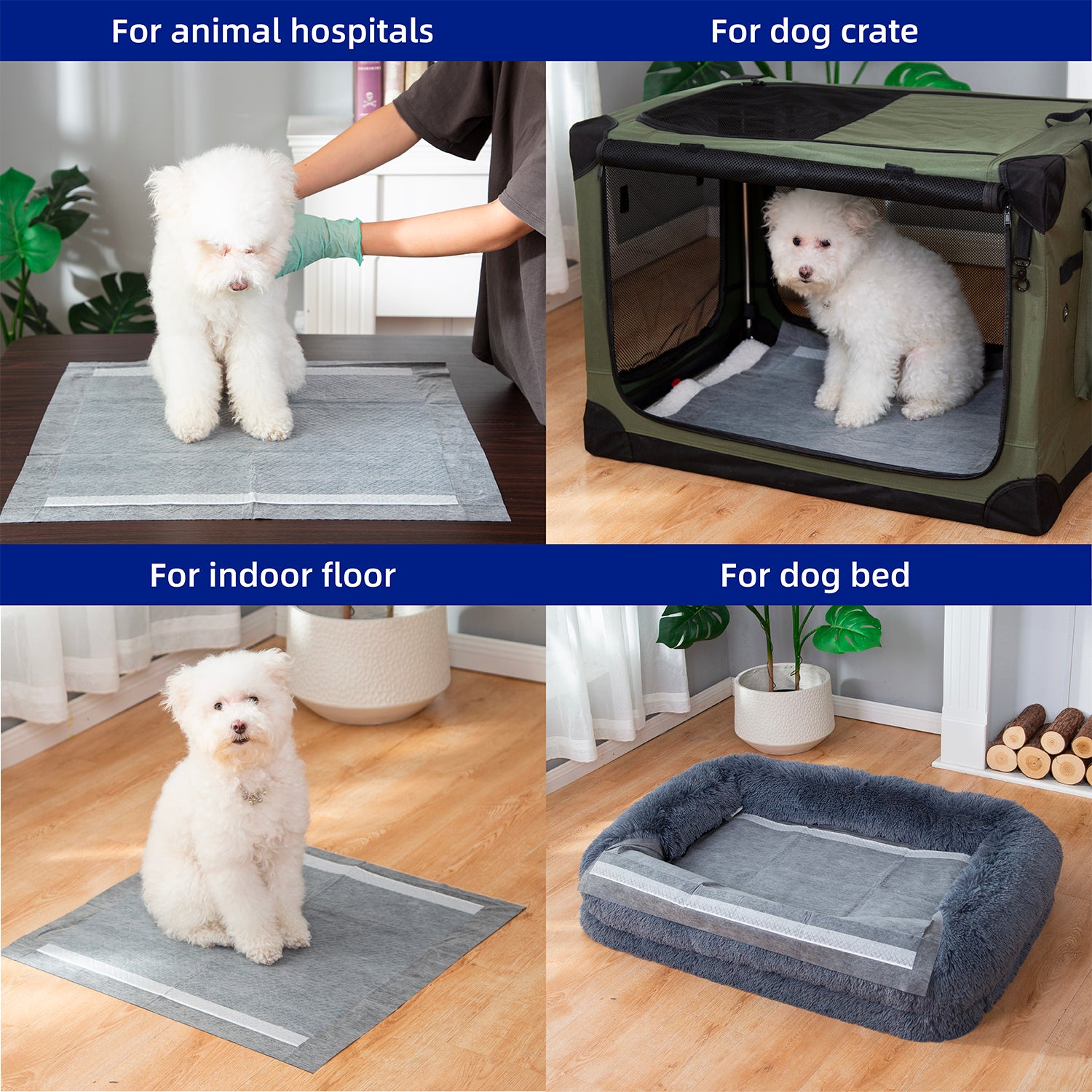 PETMARVEL Disposable Charcoal Puppy Pads Odor Control 24X24 Inches