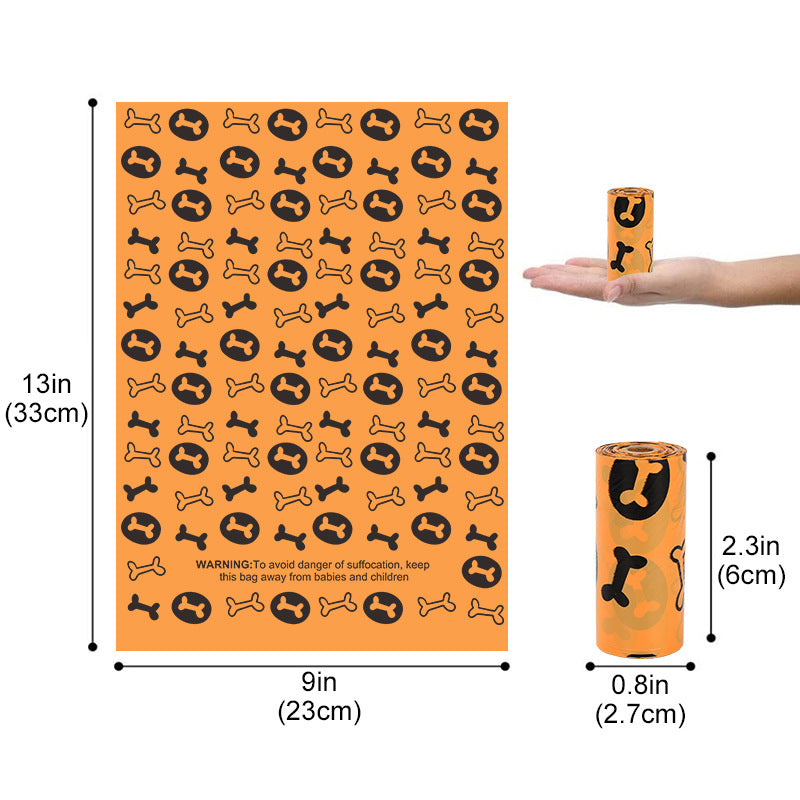 TailTrail™ Eco Poop Bags — 23×33 cm, 15/roll (4–20 rolls) + Optional Dispenser (Tax + Shipping included)