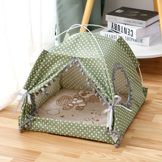 TailTrail™ Outdoor Cat Tent — Enclosed Pet Bed (Breathable, Water-Resistant, S–XL)