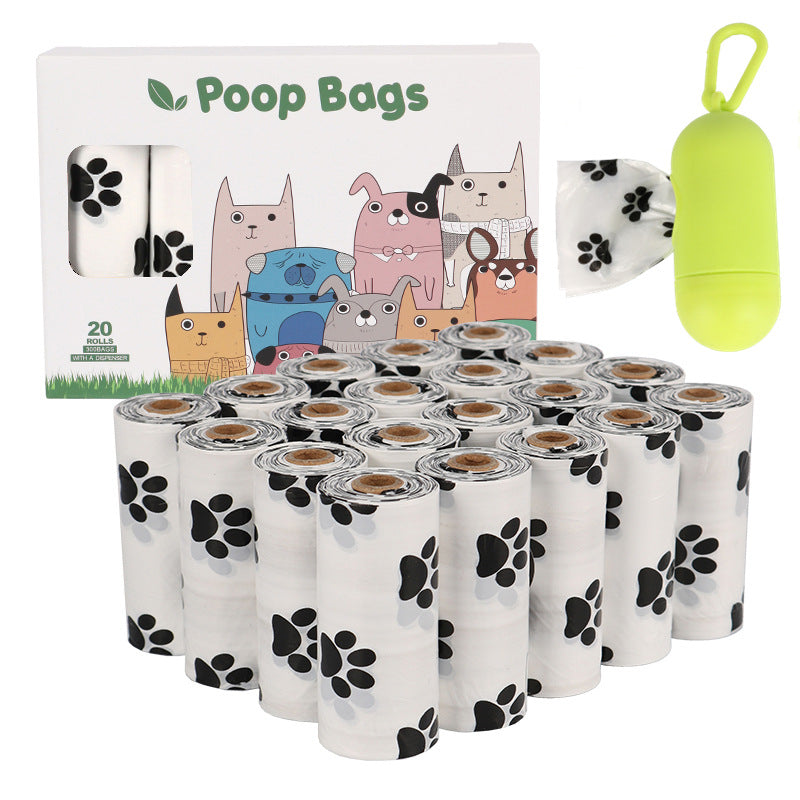 TailTrail™ Eco Poop Bags — 23×33 cm, 15/roll (4–20 rolls) + Optional Dispenser (Tax + Shipping included)