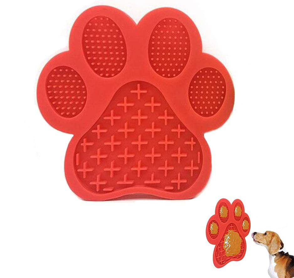 Dog Licking Mat for Anxiety Peanut Butter Slow Feeder Dog Bowls Dog Licking Pad with Strong Suction to Wall for Pet Bathing Grooming,And Dog Training
