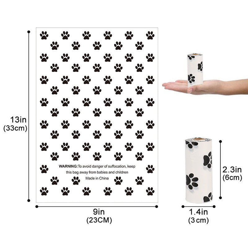 TailTrail™ Eco Poop Bags — 23×33 cm, 15/roll (4–20 rolls) + Optional Dispenser (Tax + Shipping included)
