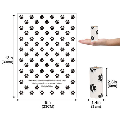 TailTrail™ Eco Poop Bags — 23×33 cm, 15/roll (4–20 rolls) + Optional Dispenser (Tax + Shipping included)