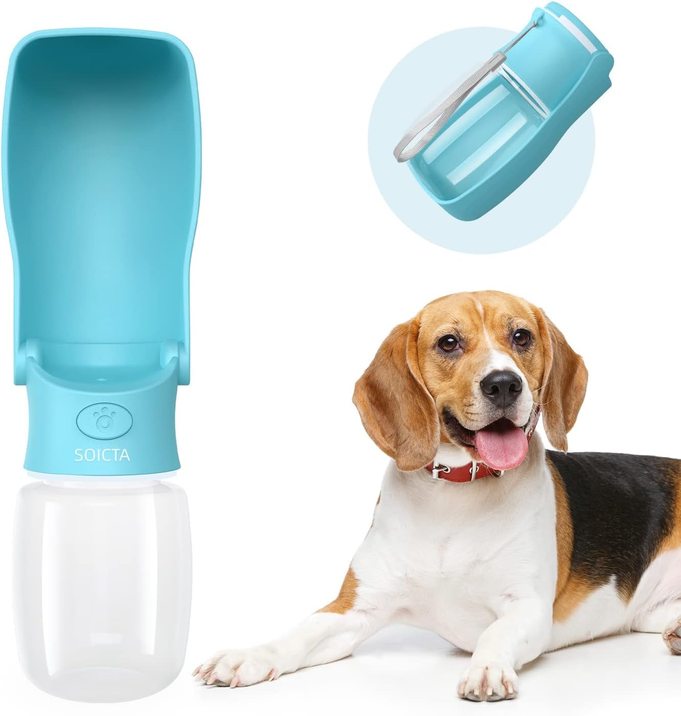 Portable Dog Water Bottle for Walking Portable Pet Water Bottles for Puppy Small Medium Large Dogs Water Dispenser Dog Water Bowl Dog Accessories