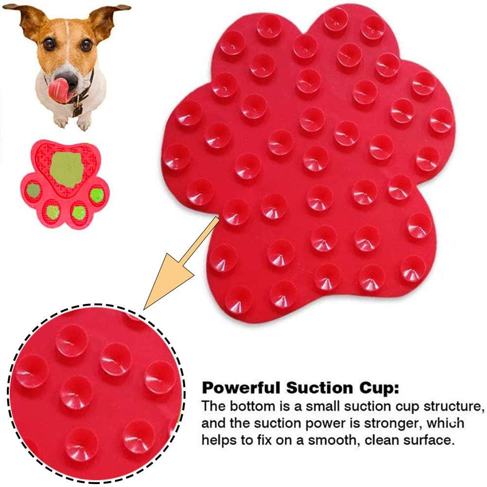 Dog Licking Mat for Anxiety Peanut Butter Slow Feeder Dog Bowls Dog Licking Pad with Strong Suction to Wall for Pet Bathing Grooming,And Dog Training