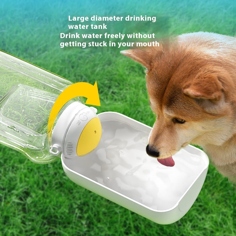 2 in 1 Dog Large Capacity Pets Out Drinking Pot Cat Water Dispenser Portable Water Cup Water and Food Integrated Bowl Pet Products