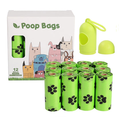 TailTrail™ Eco Poop Bags — 23×33 cm, 15/roll (4–20 rolls) + Optional Dispenser (Tax + Shipping included)