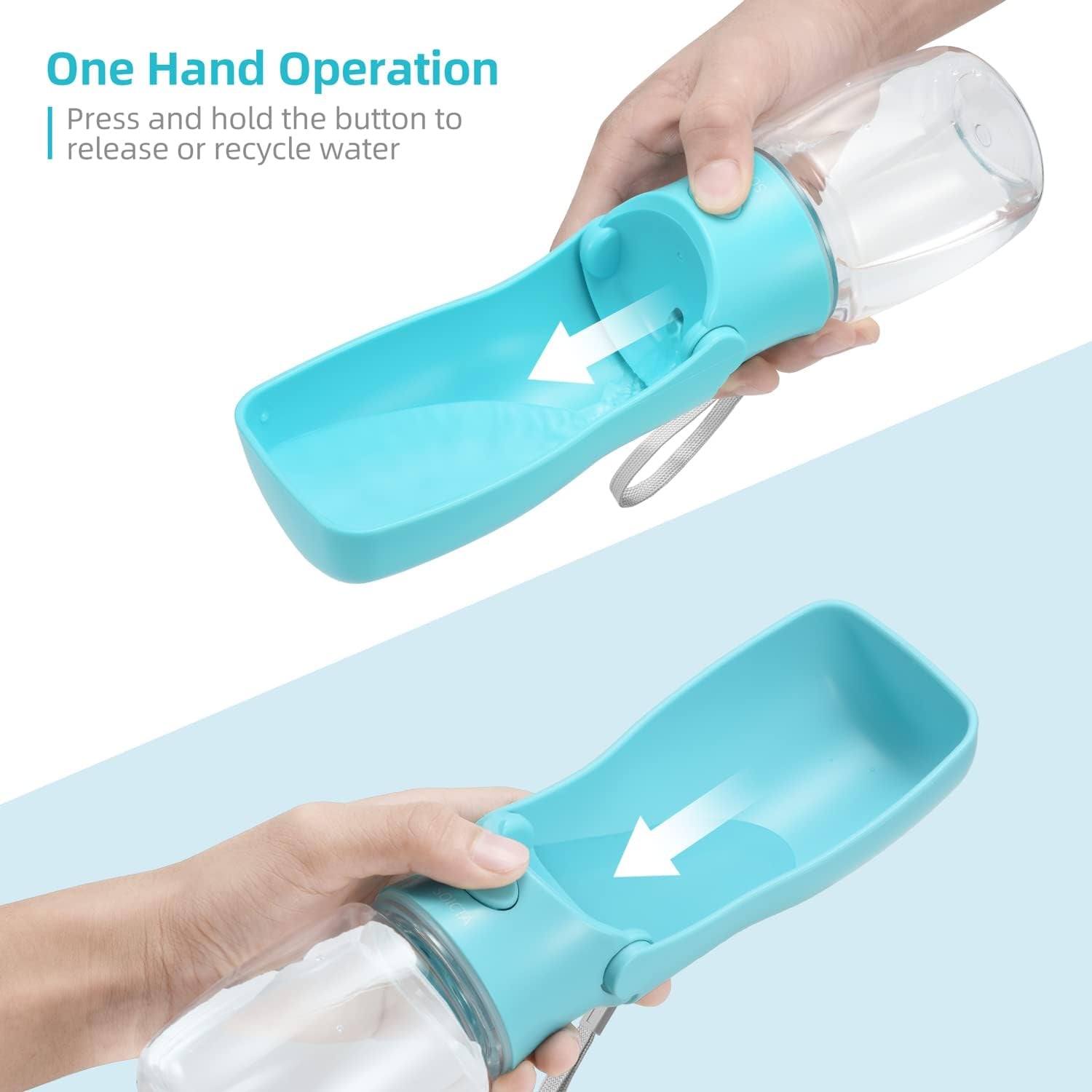 Portable Dog Water Bottle for Walking Portable Pet Water Bottles for Puppy Small Medium Large Dogs Water Dispenser Dog Water Bowl Dog Accessories