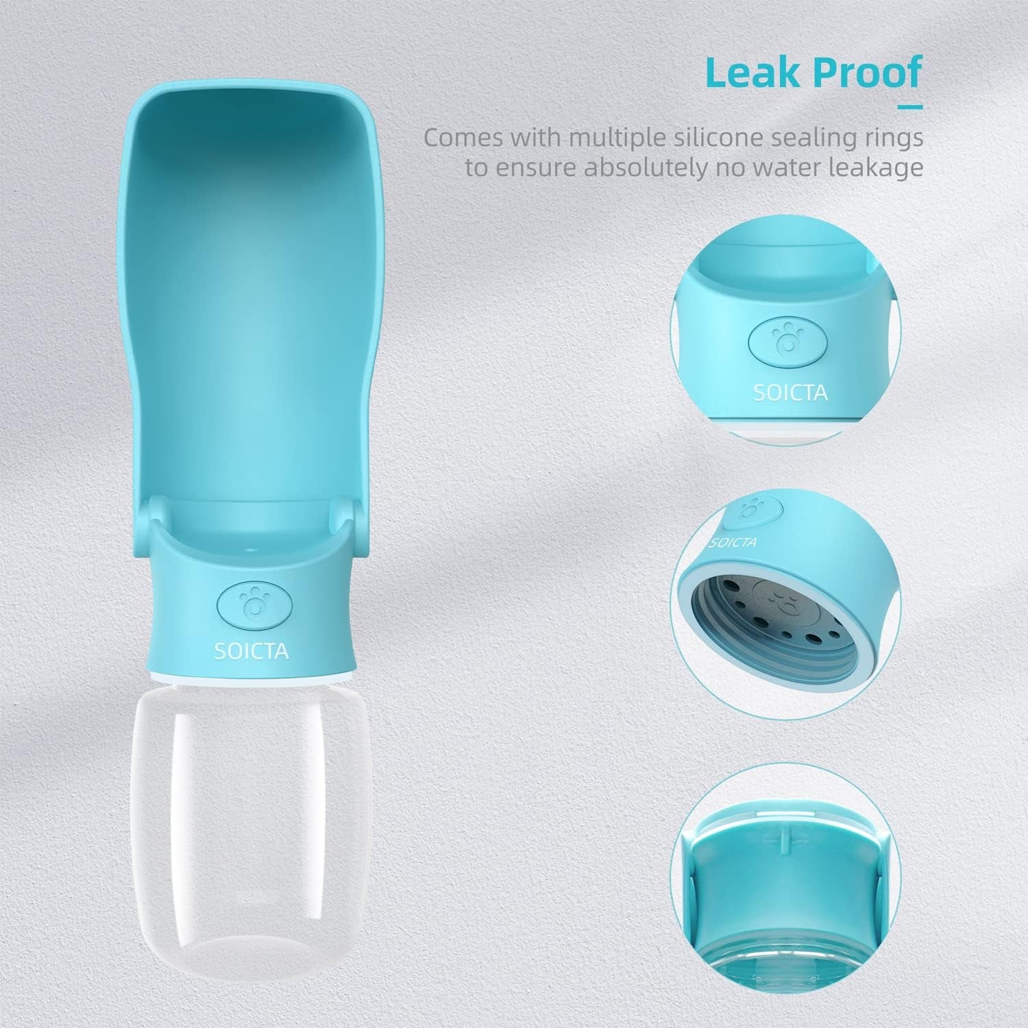 Portable Dog Water Bottle for Walking Portable Pet Water Bottles for Puppy Small Medium Large Dogs Water Dispenser Dog Water Bowl Dog Accessories