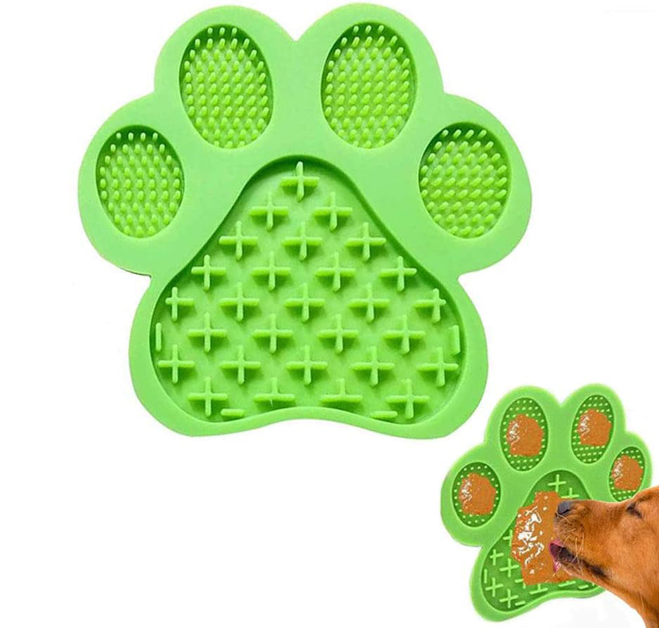 Dog Licking Mat for Anxiety Peanut Butter Slow Feeder Dog Bowls Dog Licking Pad with Strong Suction to Wall for Pet Bathing Grooming,And Dog Training