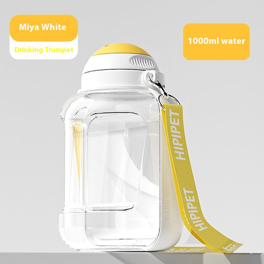 2 in 1 Dog Large Capacity Pets Out Drinking Pot Cat Water Dispenser Portable Water Cup Water and Food Integrated Bowl Pet Products